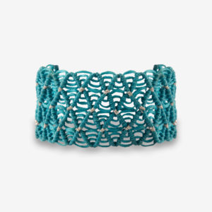 Lace-turquoise-Macrame Bracelet