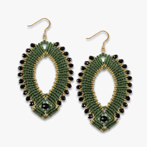 Tear-drops-green-handmade-earrings-macrame